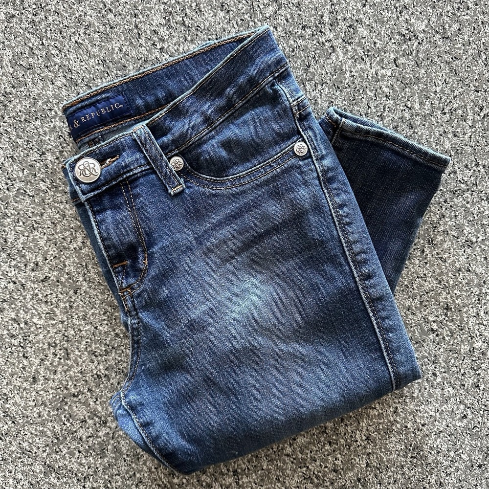 Rock & Republic Jeans Womens 4 27x28 Kashmiere Mid‎ Rise Skinny Stretch Denim